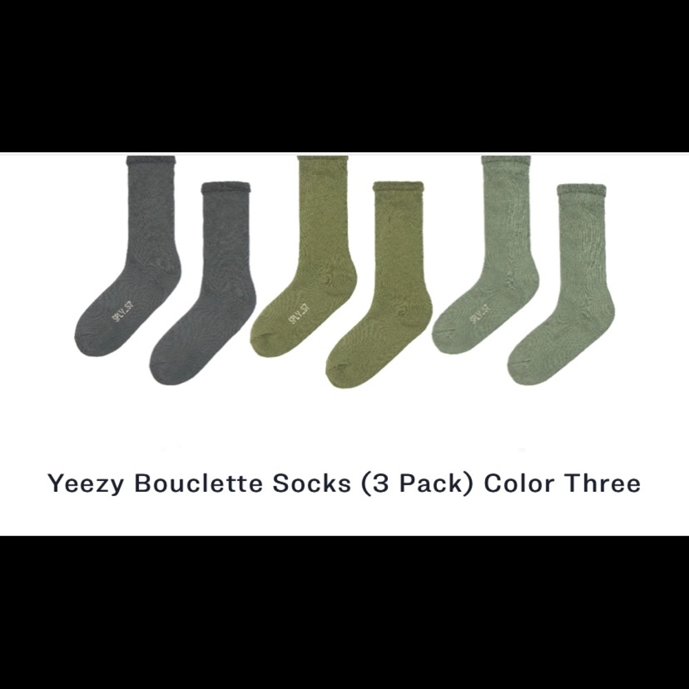 Yeezy Bouclette Socks (3 pack) Season 7